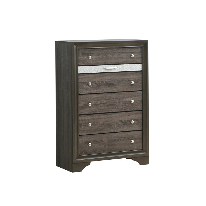 Commode moderne en stratifié avec tiroirs pleine extension et compartiments doublés de feutre, parfait pour un rangement élégant