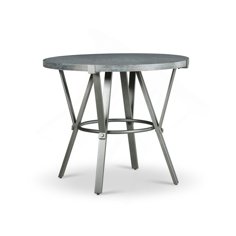 Portland - Table de comptoir ronde - Gris foncé