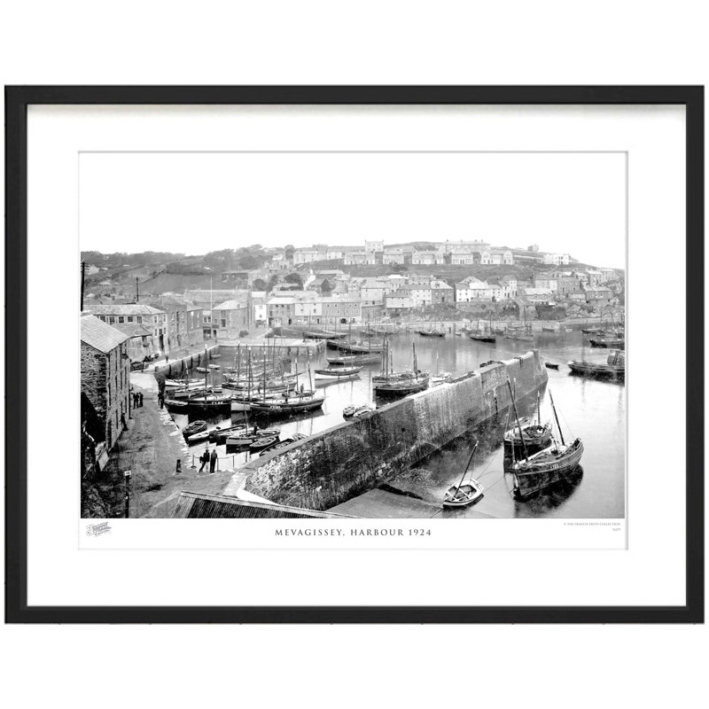 Mevagissey, Harbour 1924 - Single Picture Frame Print, 45cm H x 60cm W x 2.3cm D