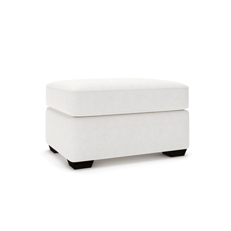 Francesca 32" Ottoman, Nomad Snow Crypton Chenille