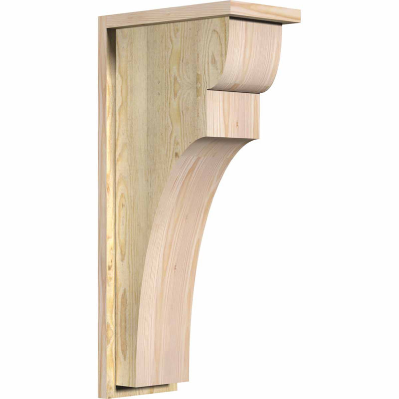 Yorkshire Yorktown avec plaque arrière, H 30 po x l 8 po x P 14 po, Sapin de Douglas, Sciage brut