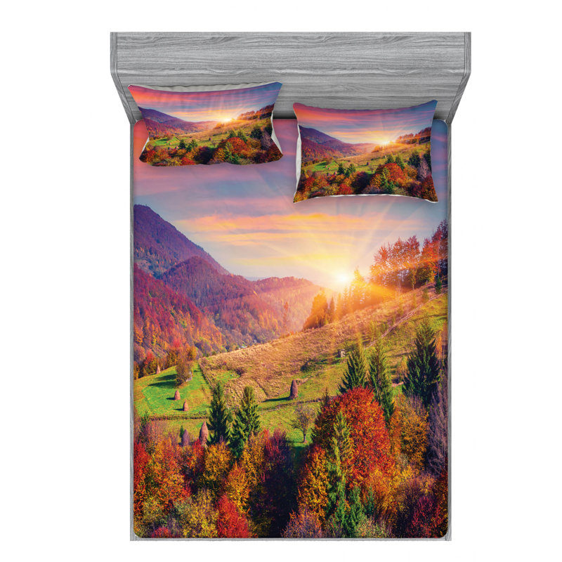 Microfiber Sheet Set, Queen Sheet Set with Fitted Sheet