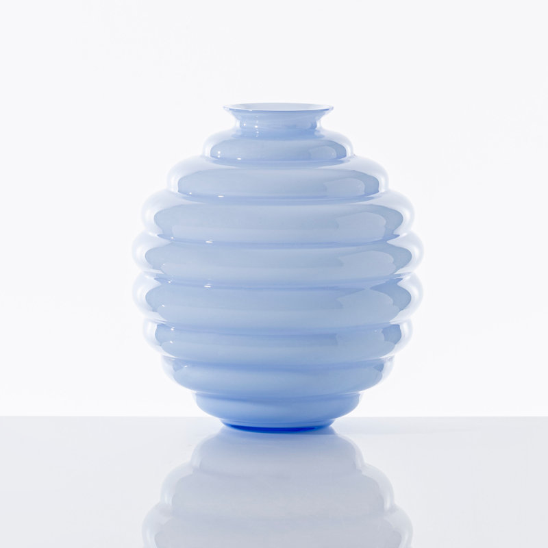 Deco Vase, White, 11.42" H x 10.24" W x 10.24" D