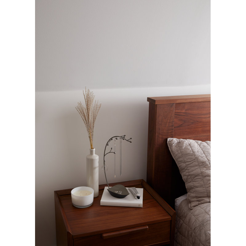 Gun Metal Orchid Jewelry Stand with Leaf Dish