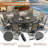 8-Person Aluminum Round Patio Dining Table-601767573