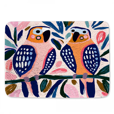Parrots Bath Mat Animal Bathroom Decor Tropical