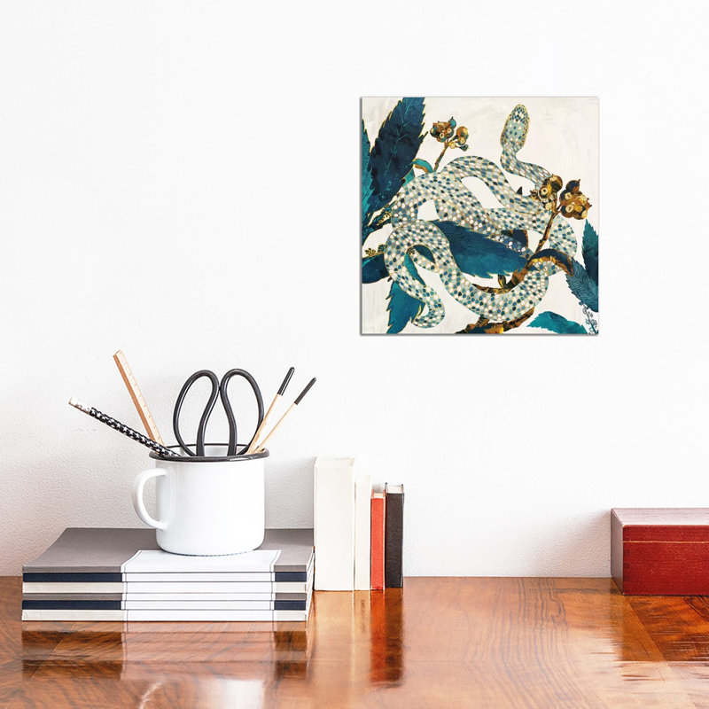 Summer Garden - impression d'art graphique, No Matte, Toile tendue, H 12 po x l 12 po x P 0,75 po