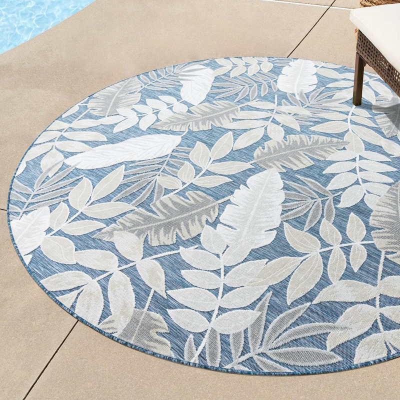 Firman Wygant Indoor/Outdoor Area Rug, Round 4'5"
