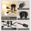 Black 4-Light Branch Ceiling Light