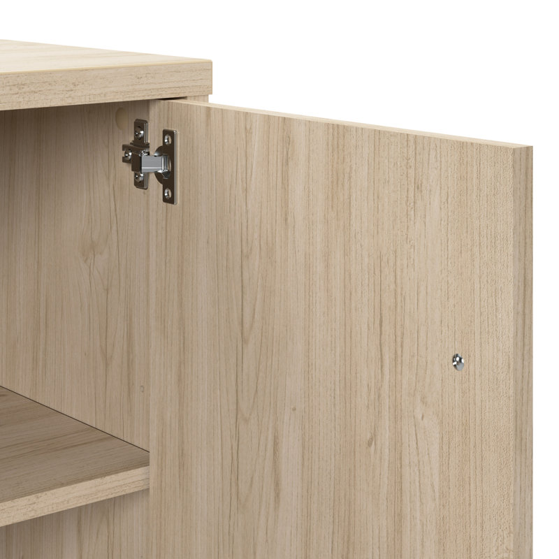 Bush Business Furniture Vista Low Storage Cabinet With Doors And Shelves, Beige