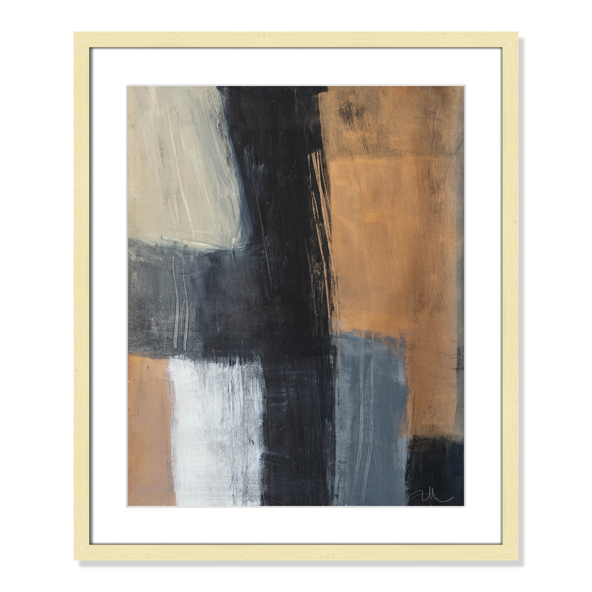 Metallic Slate II by Casa Fine Arts, Gold Matted Picture Framed, 25.5" H x 21.5" W x 1.25" D
