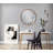 Keeso Round Mirror with Hooks