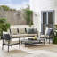 Azayla Outdoor 5 Seater Lounge Set - Modern Garden & Patio Metal Conversation Set (Cover Included)-662869755