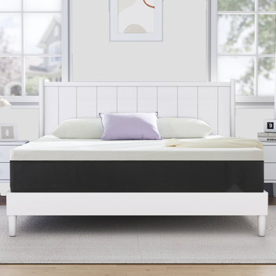 Matelas en mousse viscoélastique imprégnée de gel 10 po avec renforts mi-ferme, matelas dans une boîte