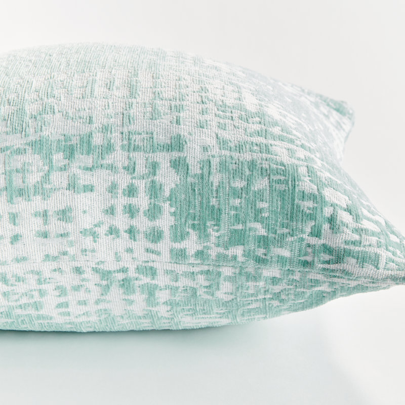 Hana Polyester Indoor/Outdoor Pillow Cover & Insert, Seafoam, Rectangular 12" x 22"