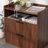 2-Drawer Walnut Tone Nightstand With Storage Mid Century Bedside Table