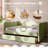 Gingham Daybed With 2 Storage Drawers And Usb Port, Wave-Shaped Design-923049223-923049218
