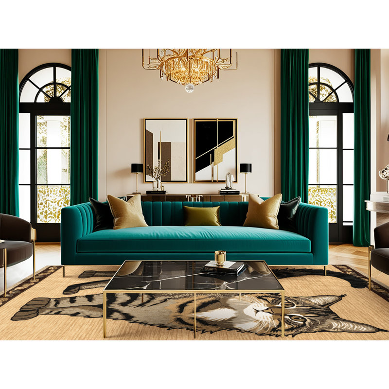 Washable Cyprus Cat Cats Area Rug, Round 7'