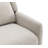 Mid-Century Modern Manual Pushback Recliner with High Back, Textured Linen Fabric, and Tapered Wood Legs for Comfortable Living Room Seating.-594586111