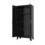Armoire de rangement 71 po 2 portes en métal avec portes et tablettes réglables pour la cuisine de chambre à coucher