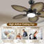 Ventilateur de plafond 5 pales 44/52 po Palm Tropical-846814621-846814609