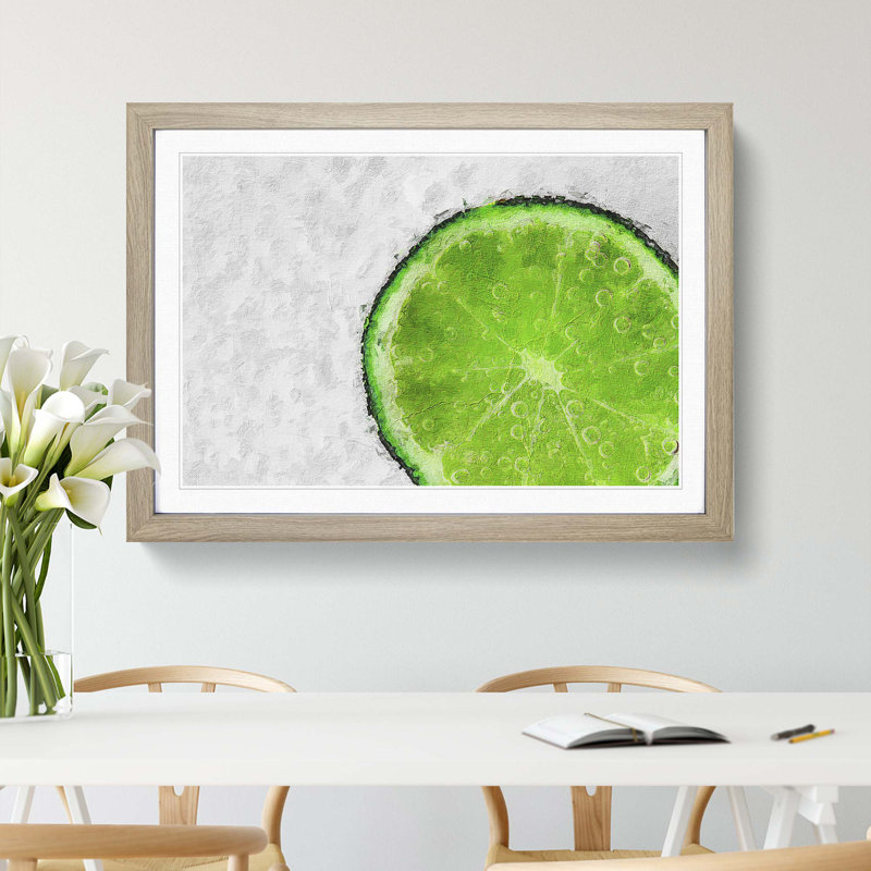 Slice of Line - Picture Frame Painting Print, Oak Framed, 36cm H x 48cm W x 2cm D
