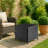 Patio Square Wicker Side Table-1946999459