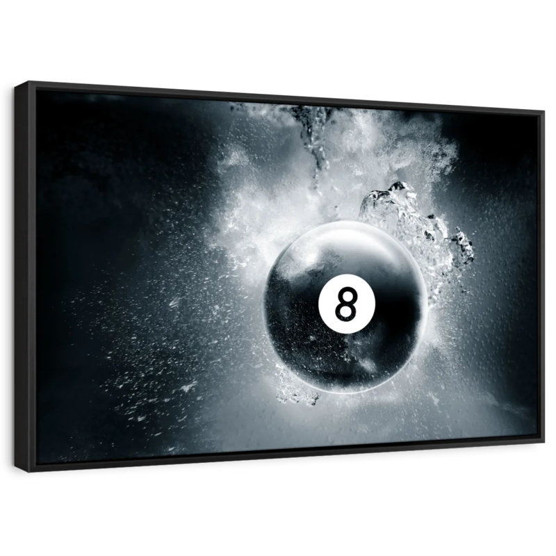 «Eight Ball Water Drop Wall Art», H 43 po x l 29 po