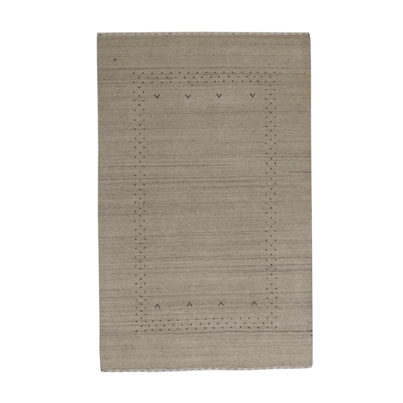 Tapis gris de haute qualité noué à la main Gabbeh