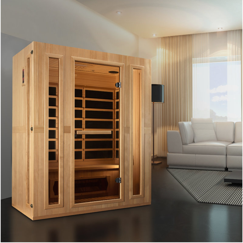 Maxxus 3-Person Natural Canadian Hemlock Infrared Sauna