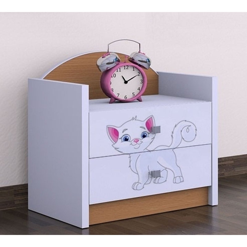 Jaylin 2 Drawer Nightstand, Natural