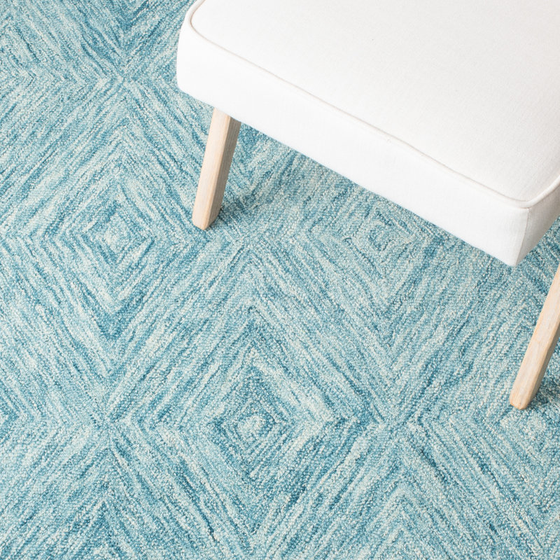 Napoli Metro Hand Tufted Wool And Cotton With Latex Geometric Rug, Rectangle 8' x 10'