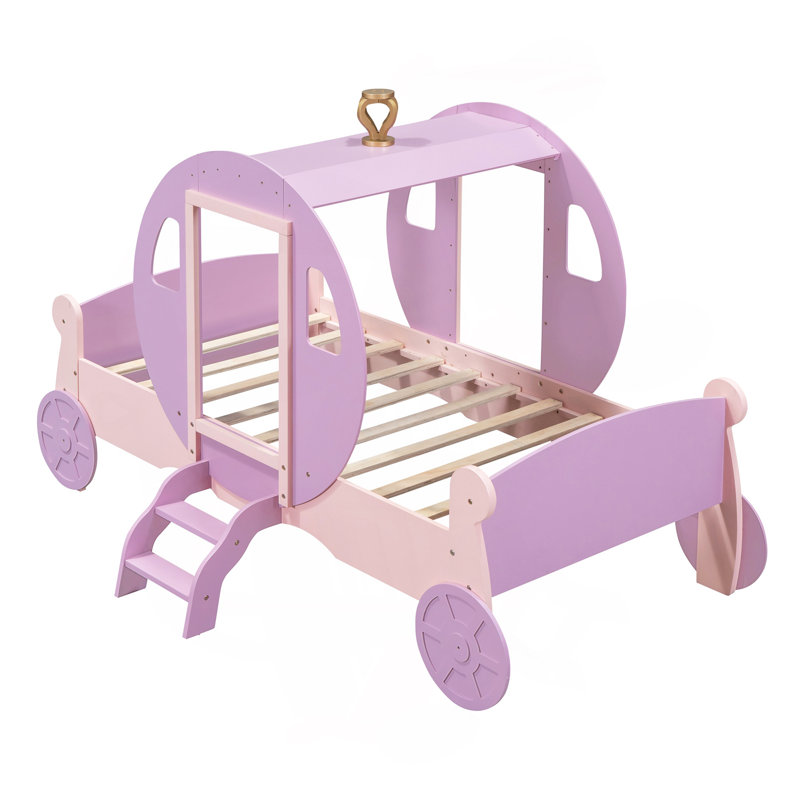 Lit simple de style princesse avec couronne