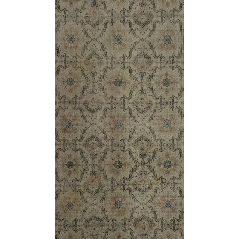 Élégant tapis turc délavé vintage 4 x 7