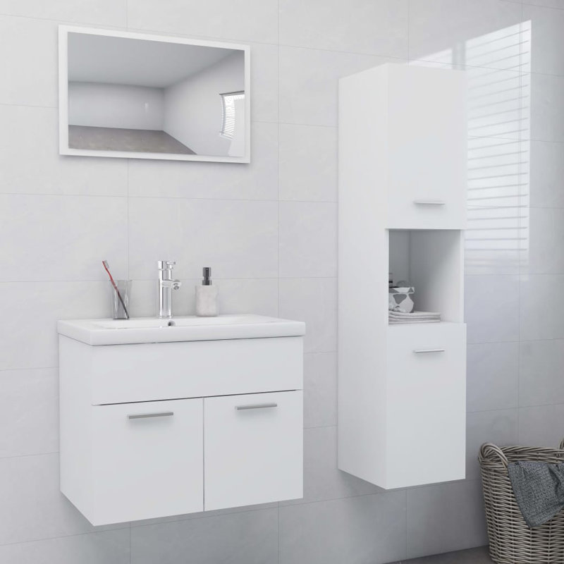 Gelu Bathroom Furniture Suite, White