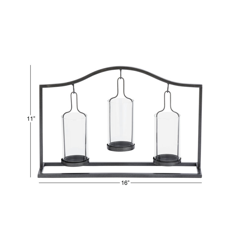 Votive en métal et en verre