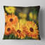 Fleurs de souci orange en fleurs - coussin à imprimé floral-30721405-30721401