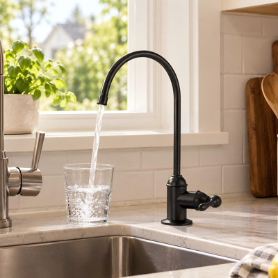 KES Single-Handle 1-Hole Deck Mount Water Filtration Faucet for Reverse Osmosis,Matte Black