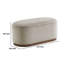 Banc avec rangement relevable Sio, tissu velours côtelé taupe, brun 43 po