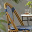 Ensemble de 2 chaises de salle à manger d'extérieur en osier French French-1203480087
