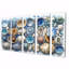 Plage, poterie en tons de bleu et blanc, art mural sur toile-1765223004