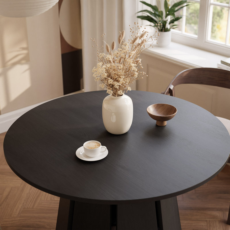 Round Dining Table, Black