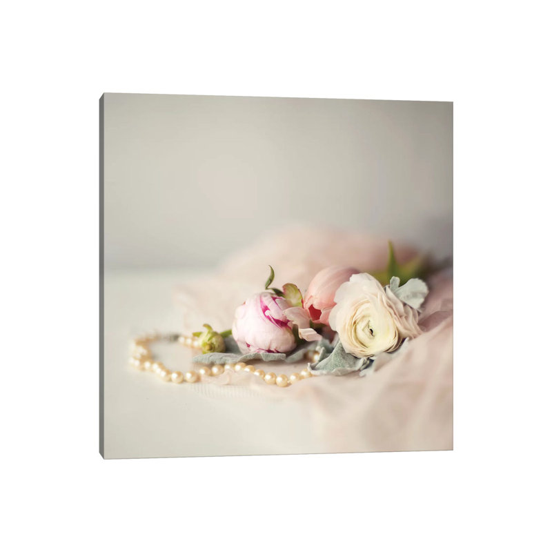 Pearls And Flowers by Mandy Lynne - Wrapped Canvas Print, 30.48 cm H x 30.48 cm W