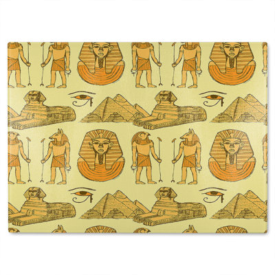 Egyptians & Sphinx Glass Chopping Board