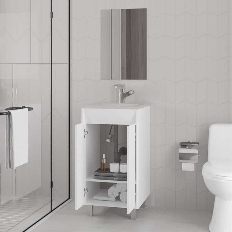 Armoire, salle de bain (PAS DE ROBINET INCLUS), White, White