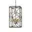 Diamond 6 - Light Candle Style Rectangle Chandelier with Wrought Iron Accents-57976383