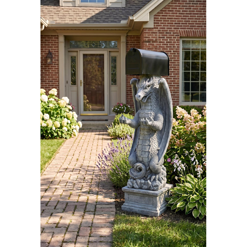 Zippy the Dragon Mailbox Post Sleeve Statue