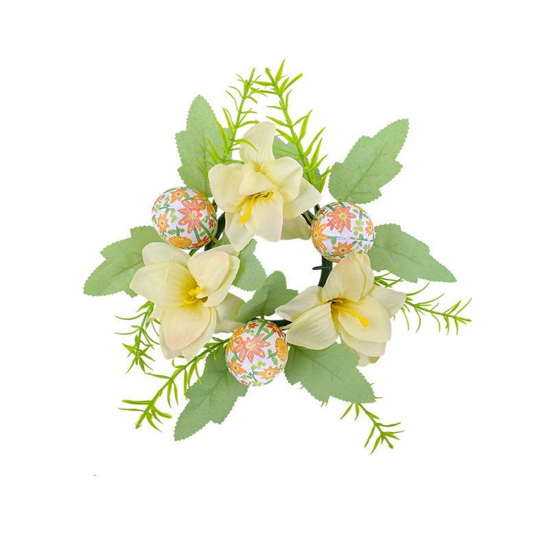 Bougie de Pâques, œufs, bougeoirs, arrangement de table de salon, bougie de fleurs, couronne, décoration, bougie, accessoires de tasse