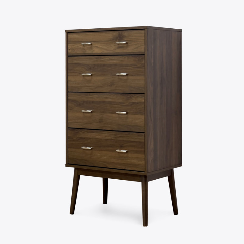 Commode verticale 4 tiroirs, Noyer