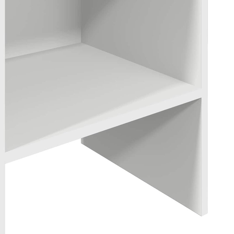 Dorith 180cm H Standard Bookcase, White, 180cm H x 40cm W x 35cm D